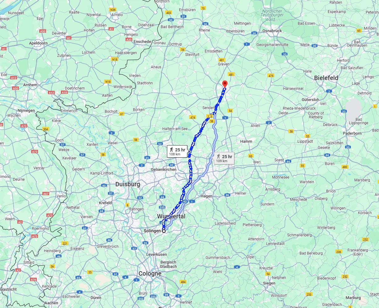 Anreise von Solingen Zu Münster Über 