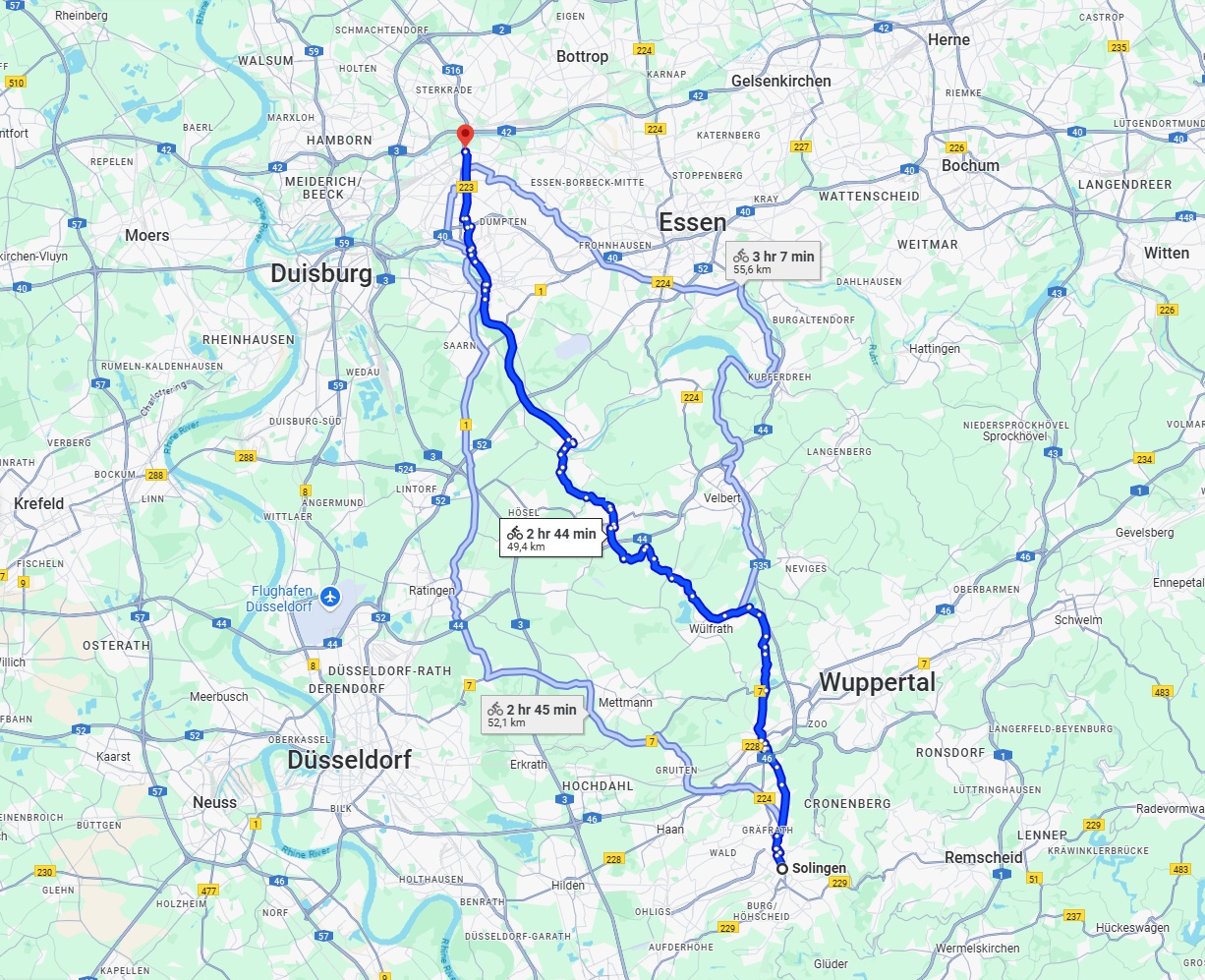 Anreise von Solingen Zu Oberhausen Über 