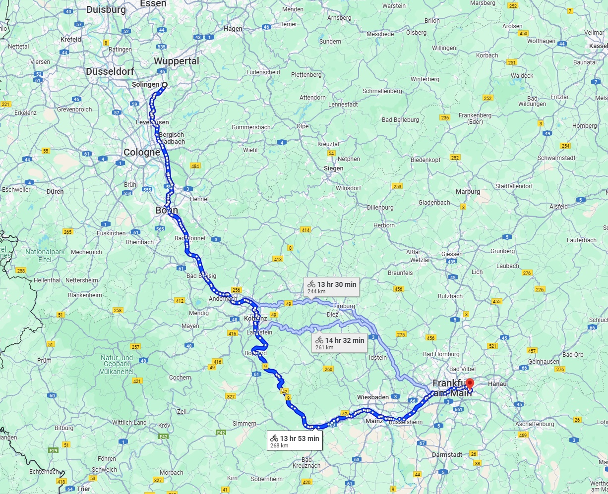 Anreise von Solingen Zu Offenbach am Main Über 