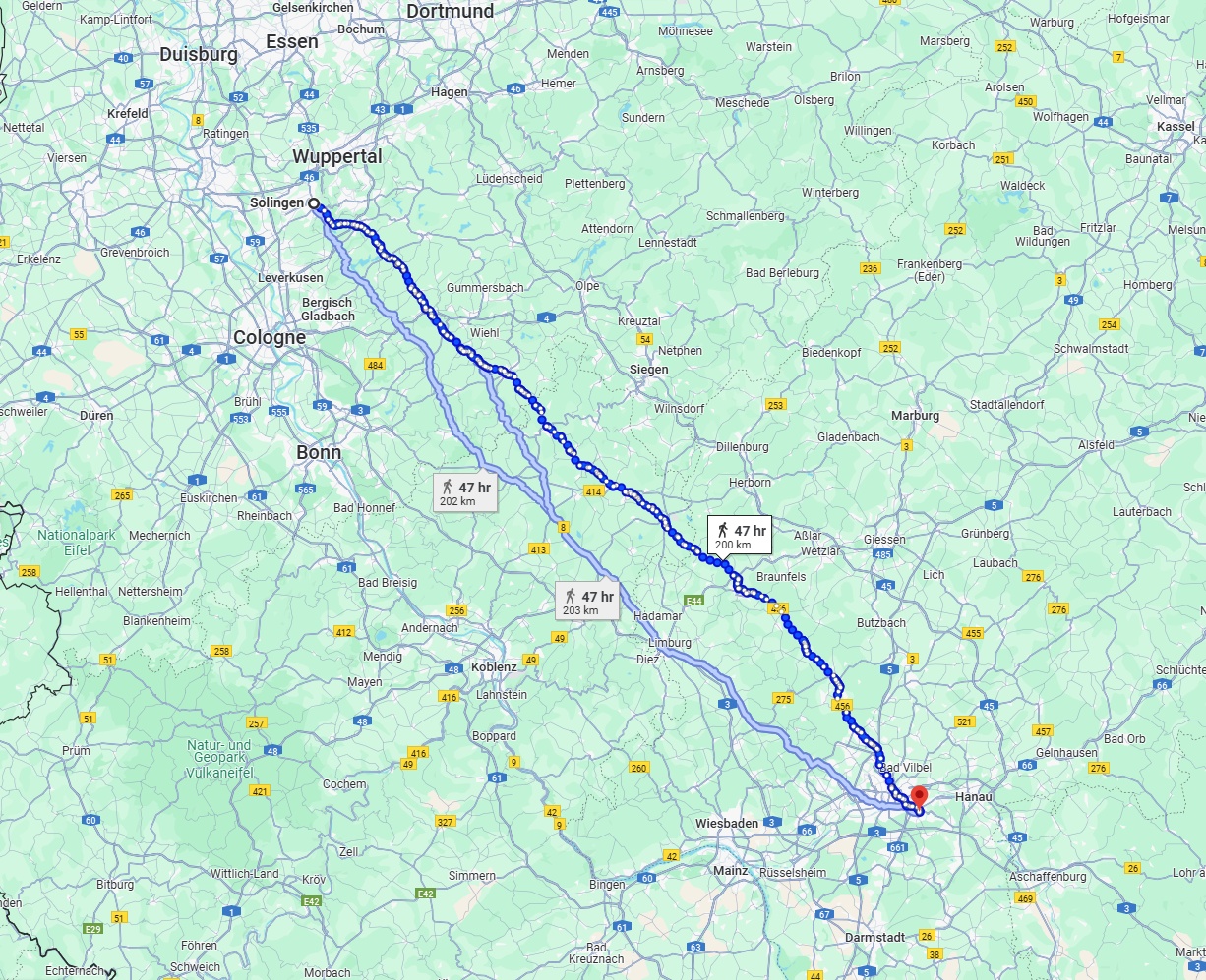 Anreise von Solingen Zu Offenbach am Main Über 