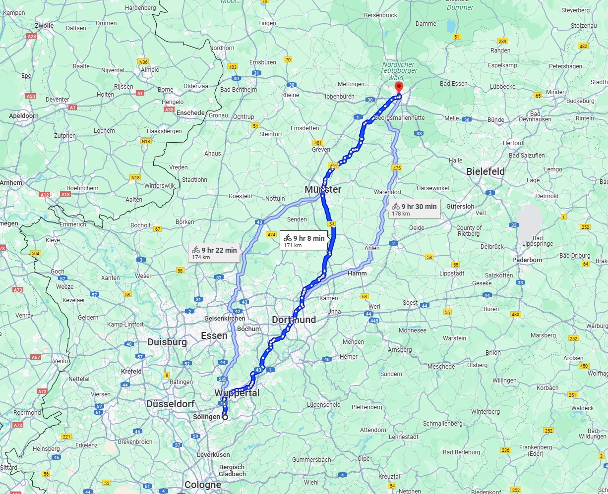 Anreise von Solingen Zu Osnabrück Über 