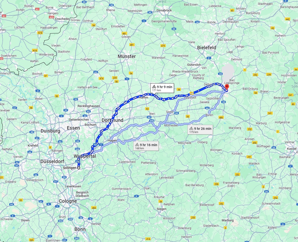Anreise von Solingen Zu Paderborn Über 