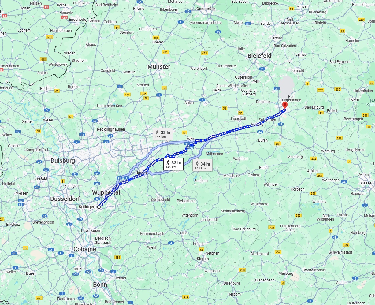 Anreise von Solingen Zu Paderborn Über 