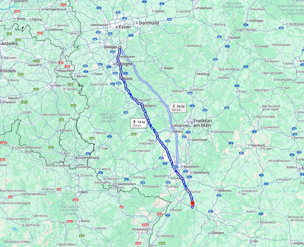 Anreise von Solingen Zu Pforzheim Über 