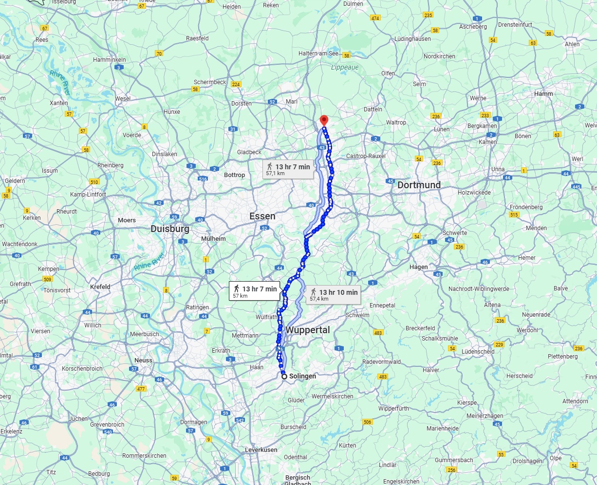 Anreise von Solingen Zu Recklinghausen Über 