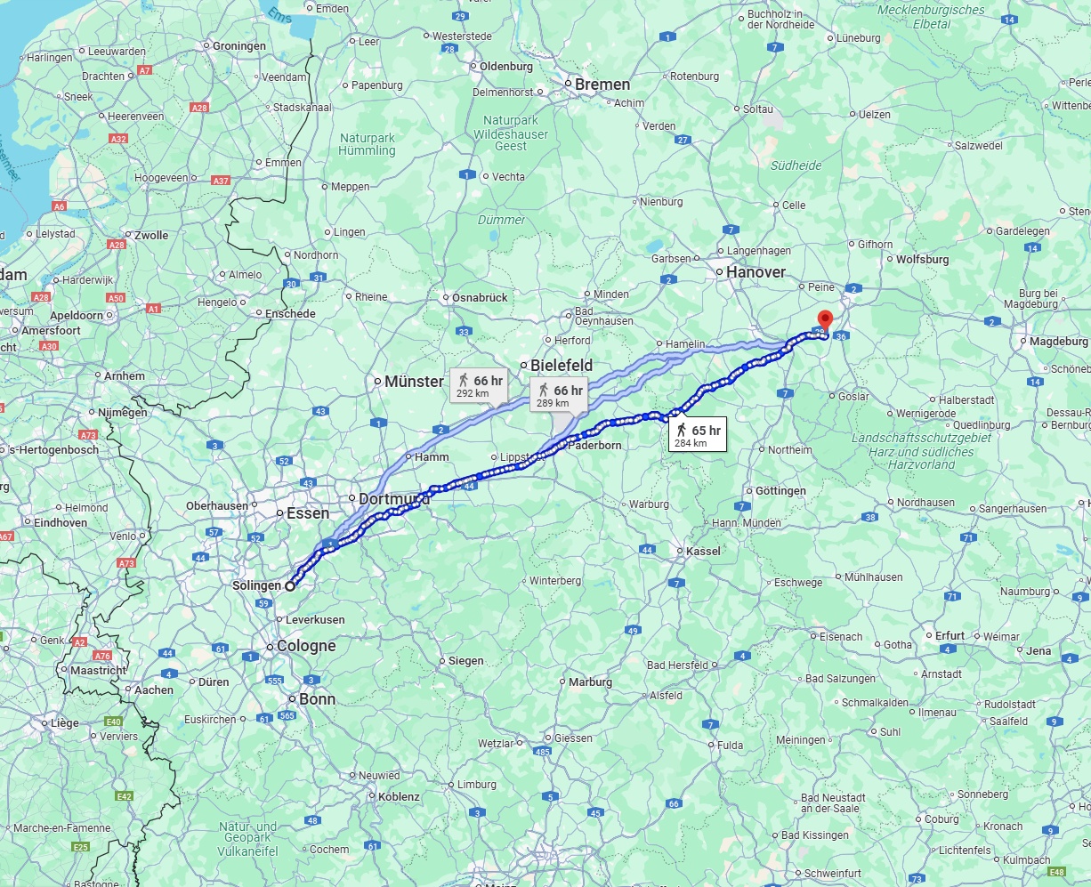 Anreise von Solingen Zu Salzgitter Über 