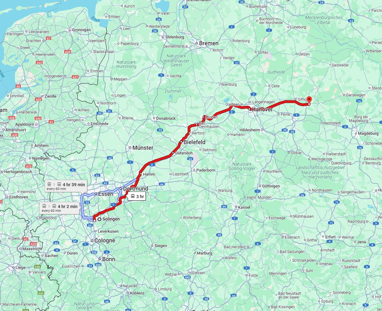Anreise von Solingen Zu Wolfsburg Über 