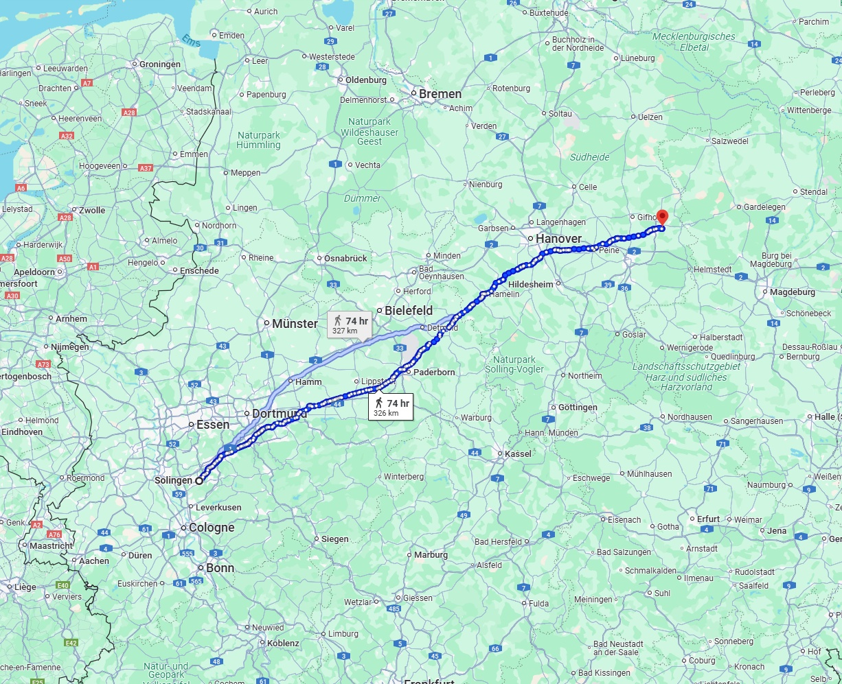 Anreise von Solingen Zu Wolfsburg Über 