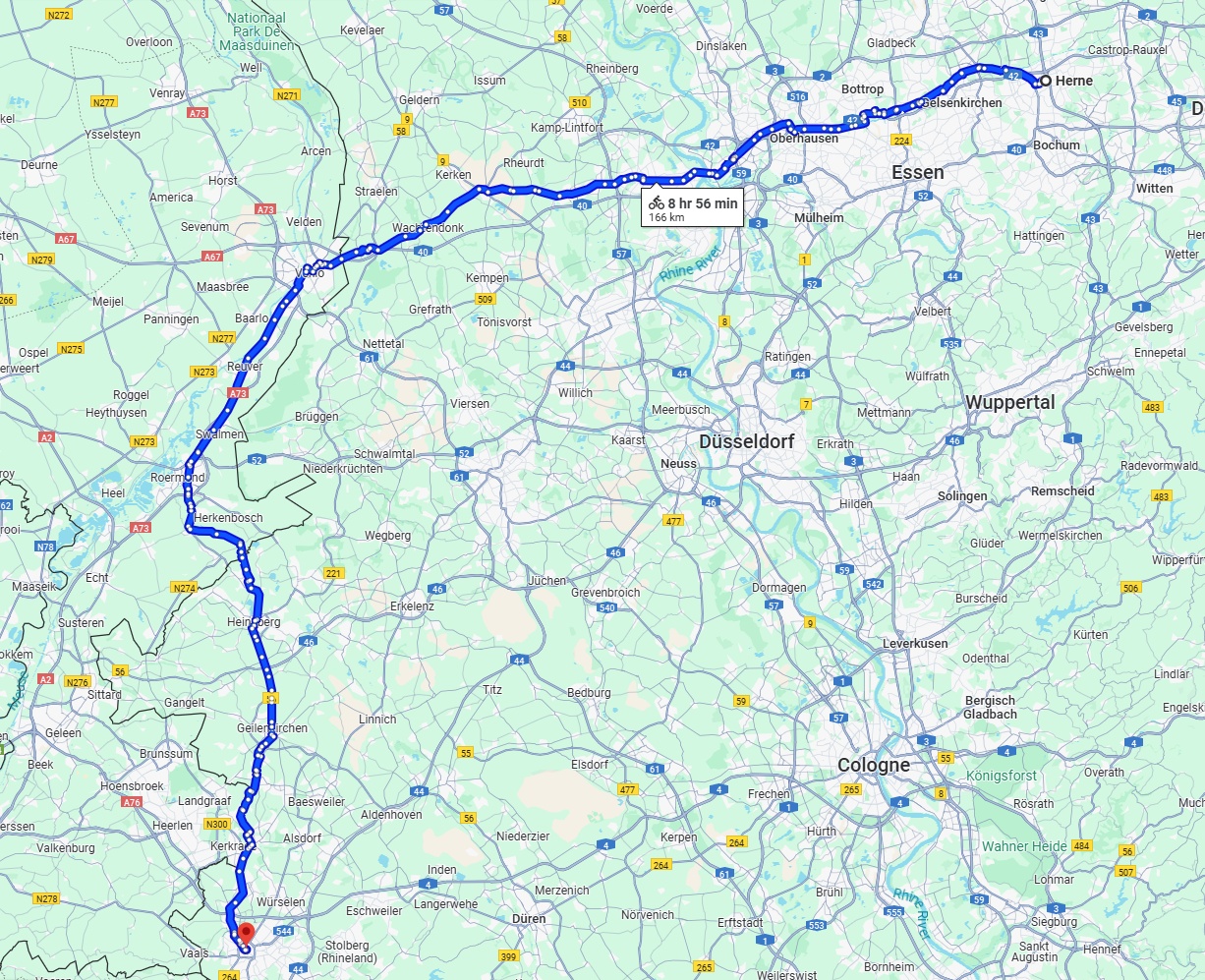 Anreise von Herne Zu Aachen Über 