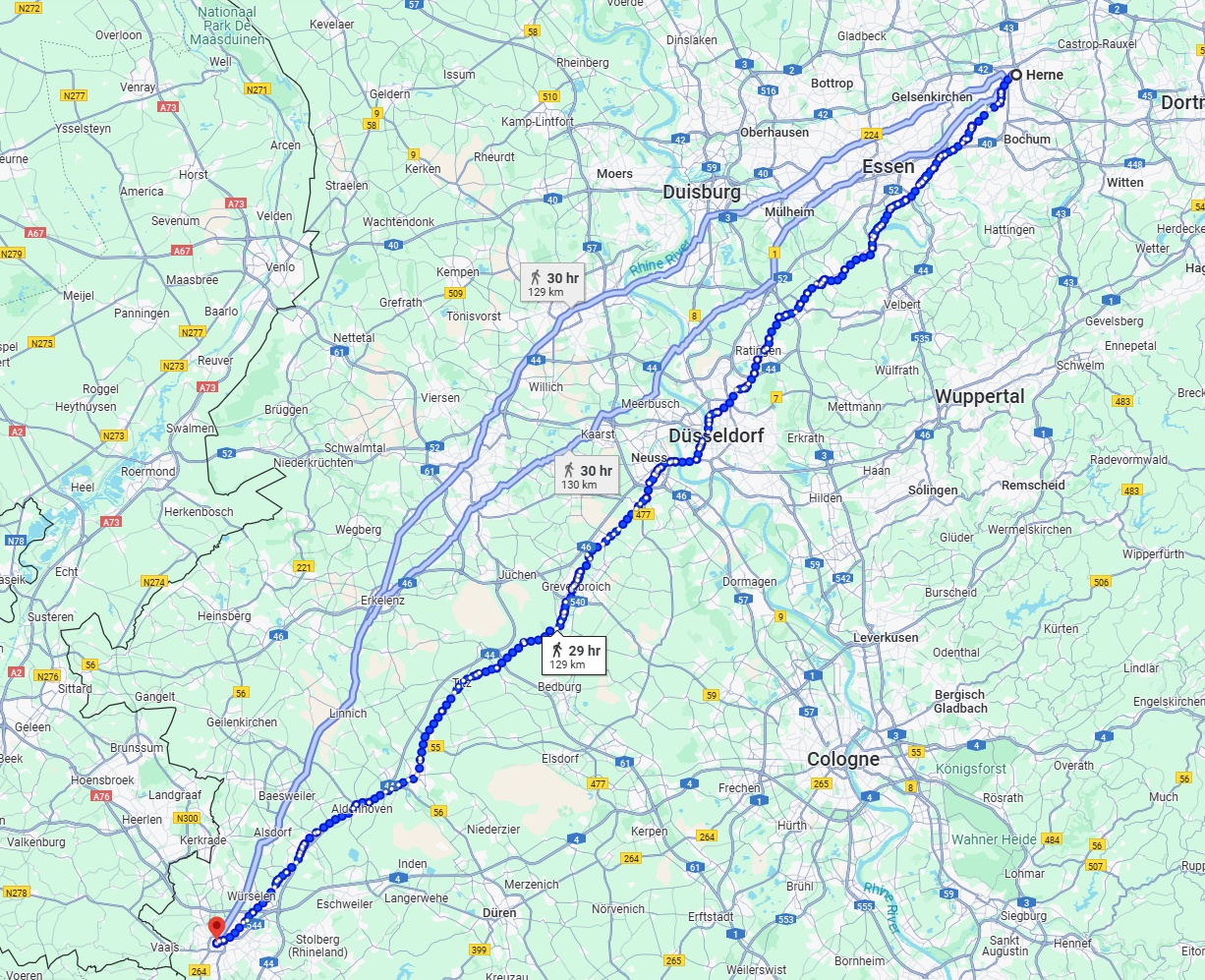 Anreise von Herne Zu Aachen Über 