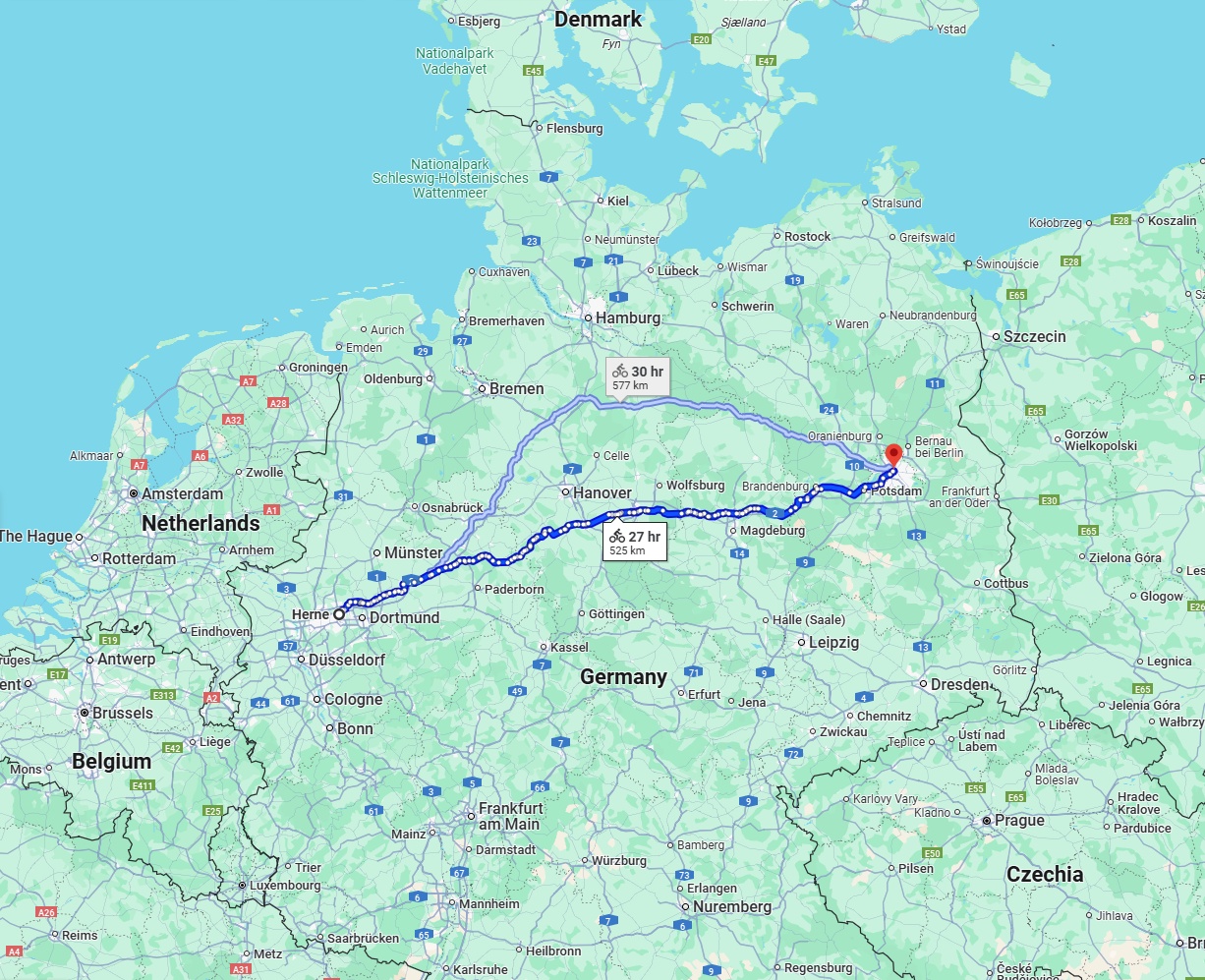 Anreise von Herne Zu Berlin Über 