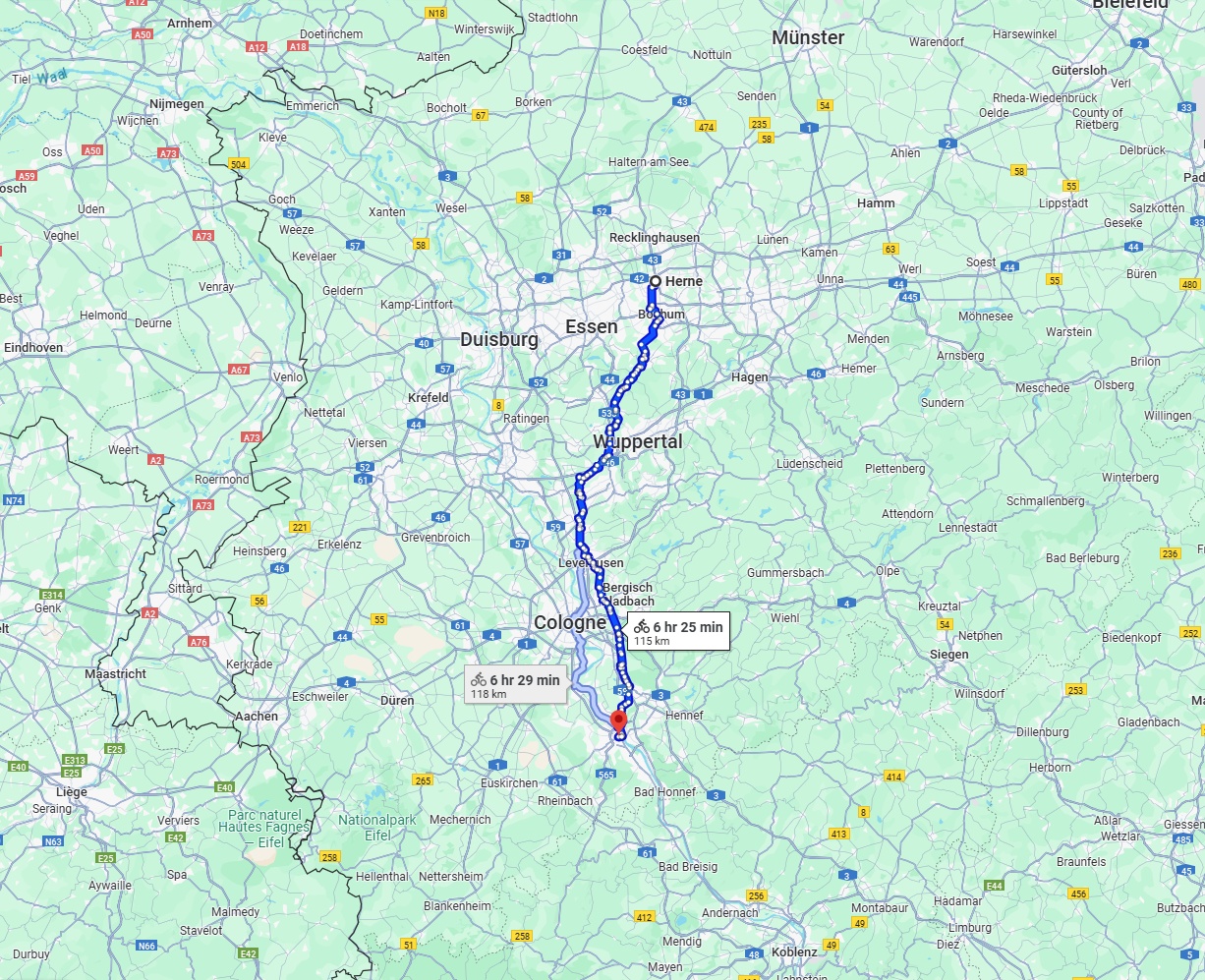 Anreise von Herne Zu Bonn Über 
