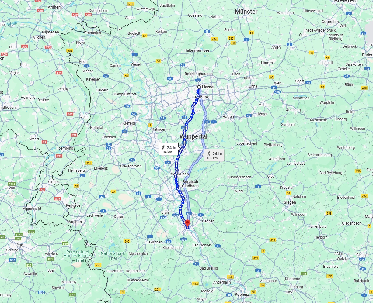 Anreise von Herne Zu Bonn Über 