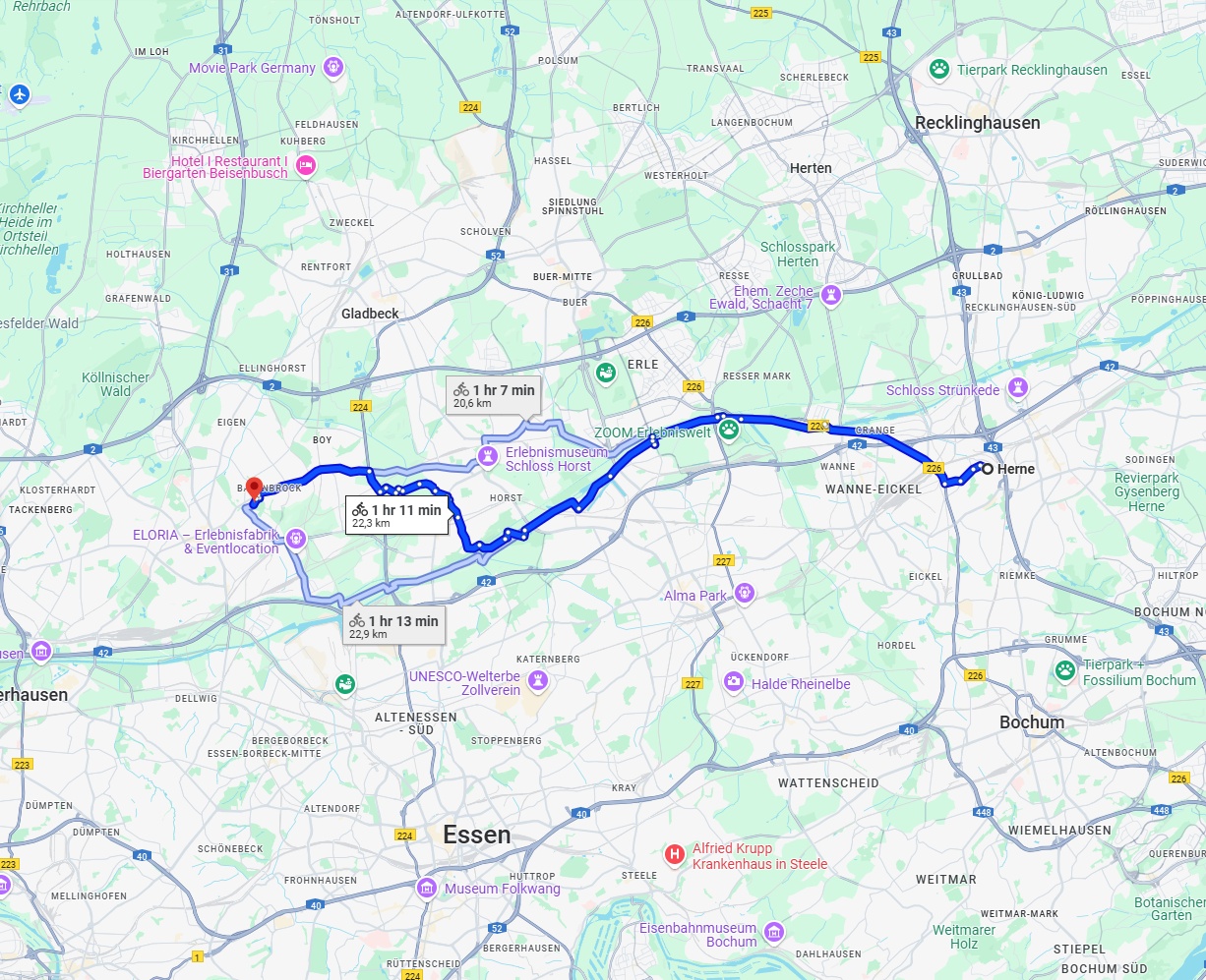 Anreise von Herne Zu Bottrop Über 