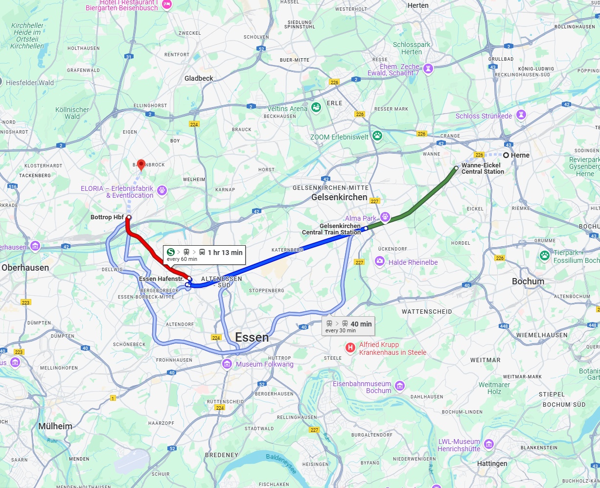 Anreise von Herne Zu Bottrop Über 