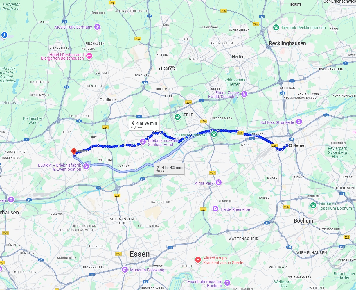Anreise von Herne Zu Bottrop Über 