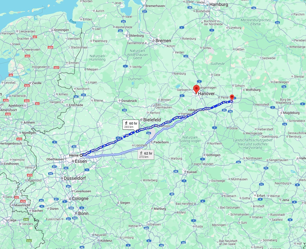 Anreise von Herne Zu Braunschweig Über 
