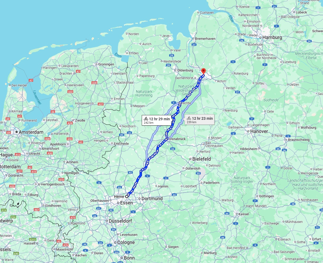 Anreise von Herne Zu Bremen Über 