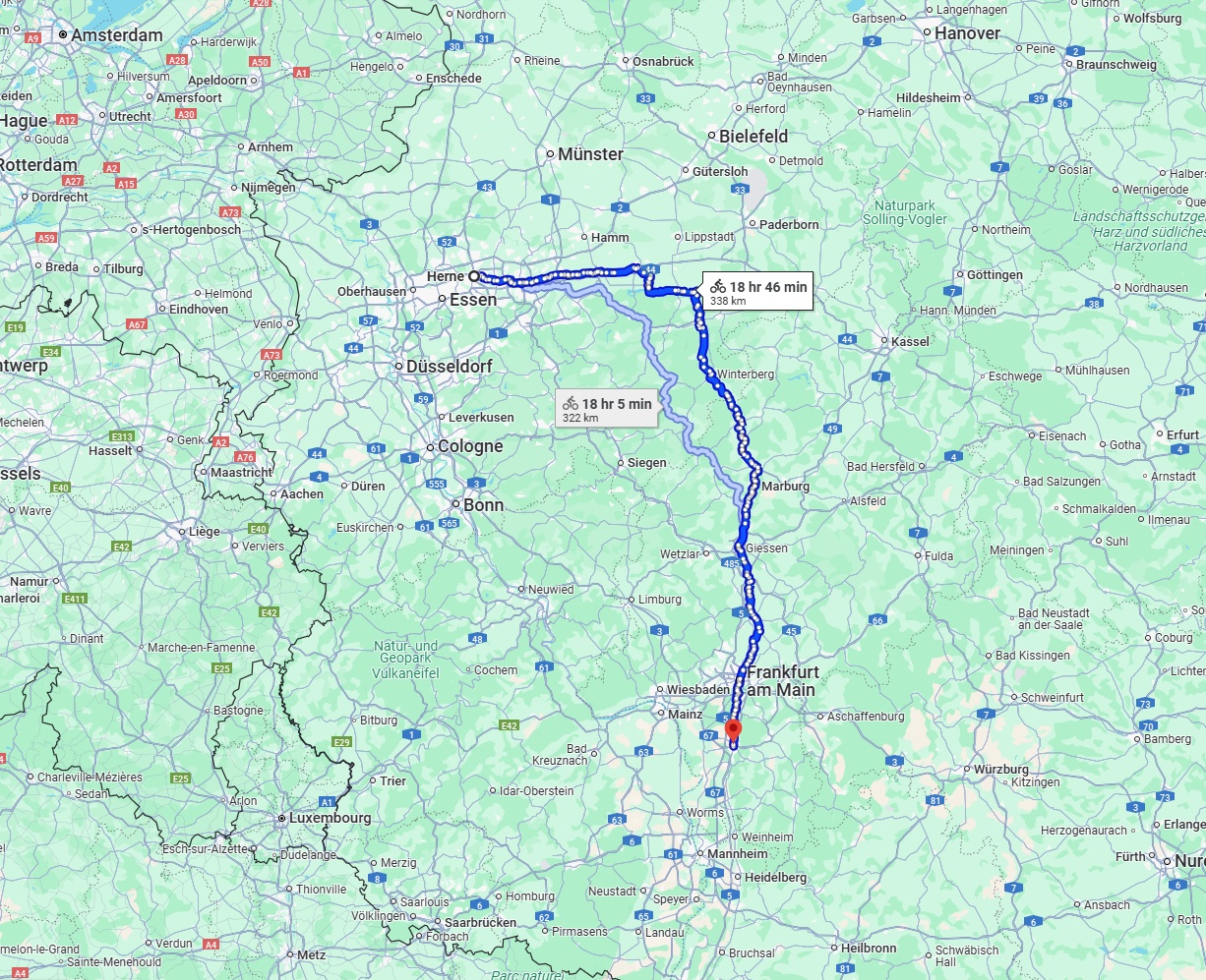 Anreise von Herne Zu Darmstadt Über 