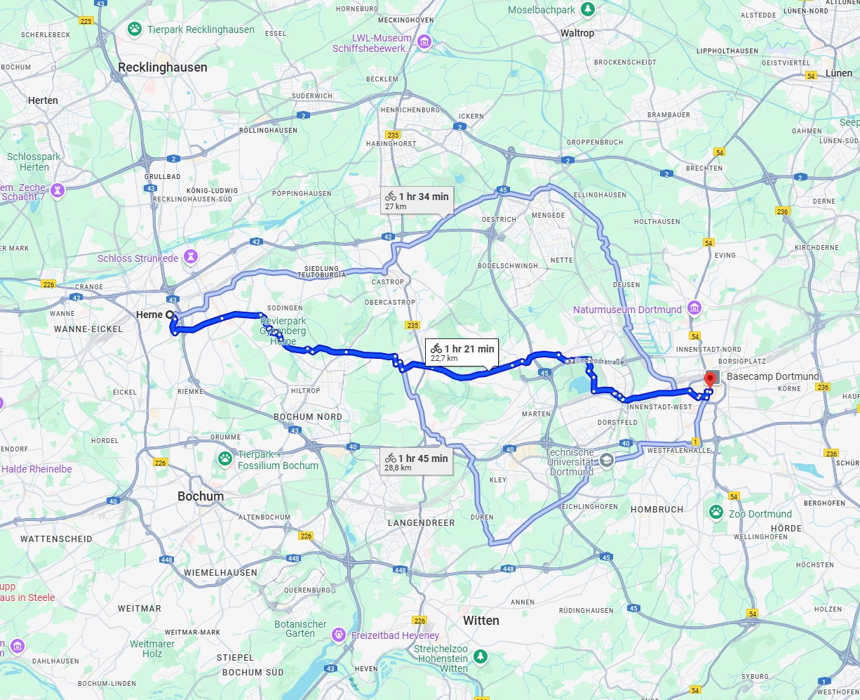 Anreise von Herne Zu Dortmund Über 