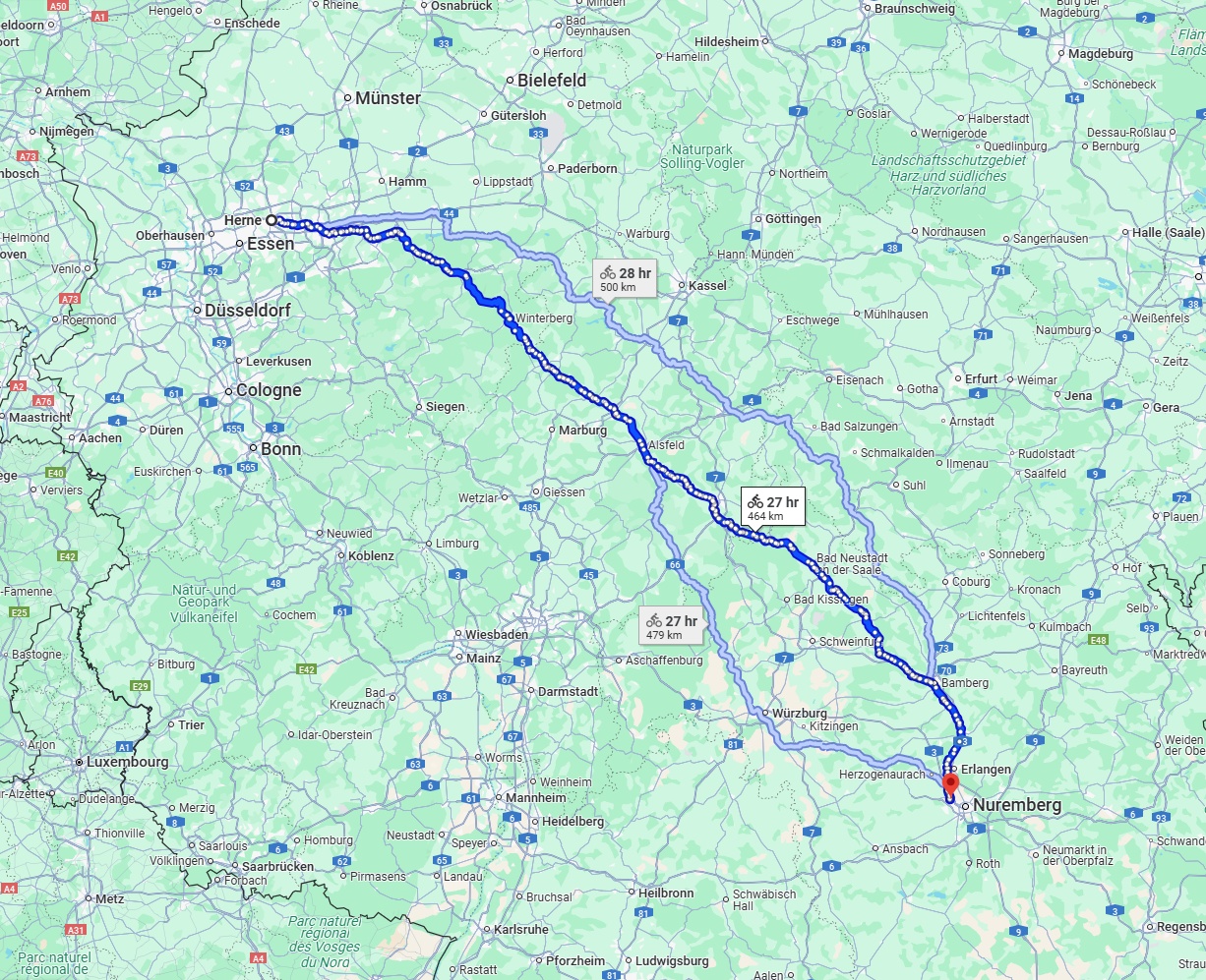 Anreise von Herne Zu Fürth Über 