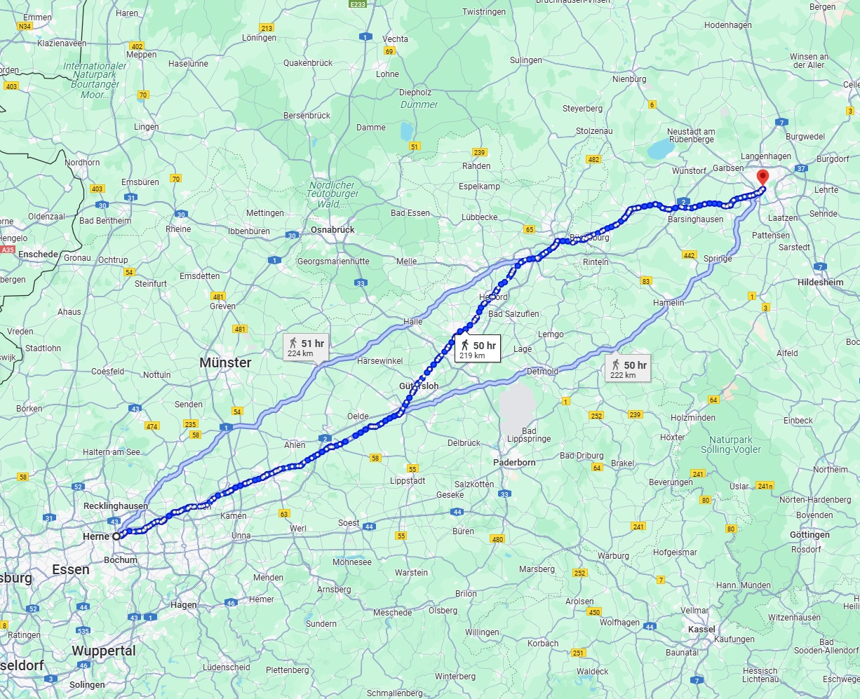 Anreise von Herne Zu Hannover Über 