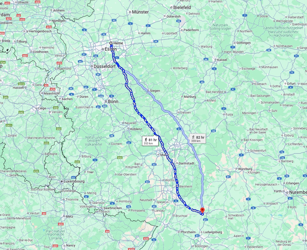 Anreise von Herne Zu Heilbronn Über 