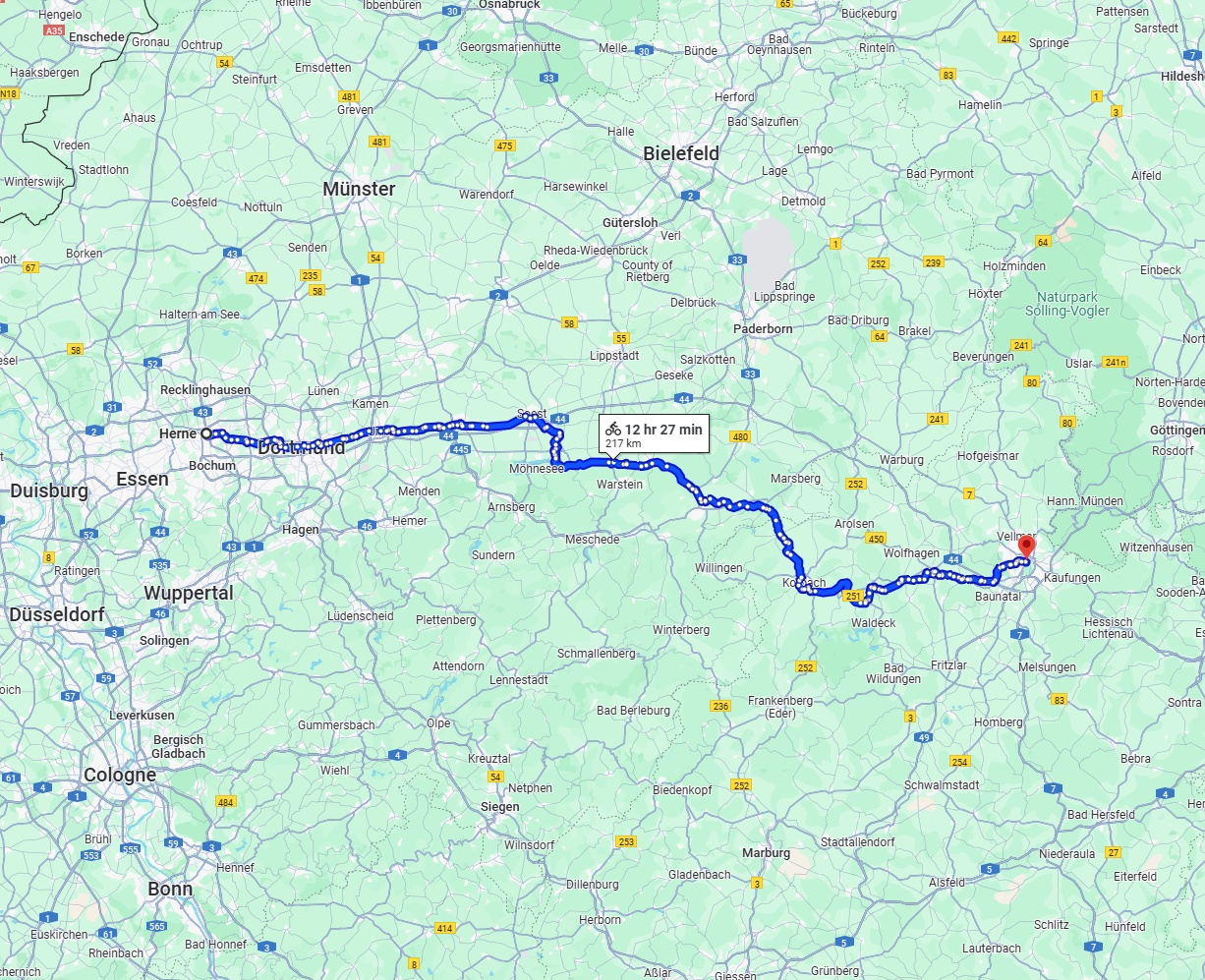 Anreise von Herne Zu Kassel Über 