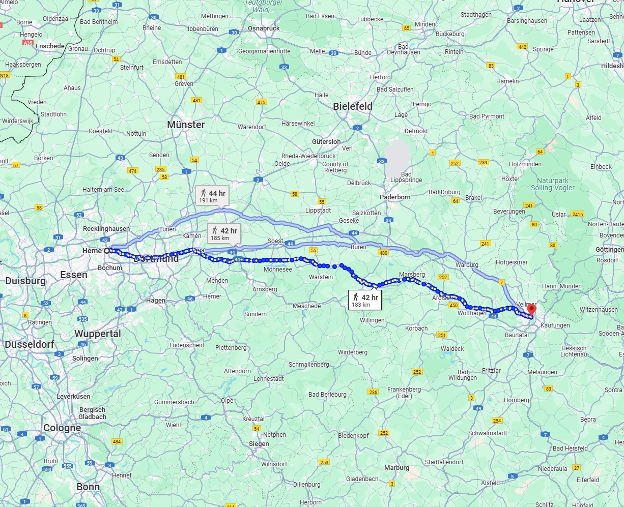 Anreise von Herne Zu Kassel Über 