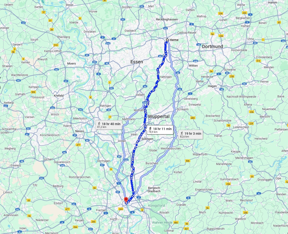 Anreise von Herne Zu Köln Über 