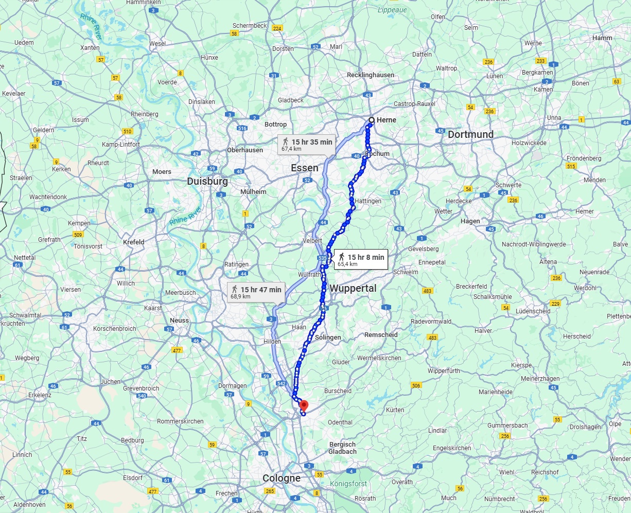 Anreise von Herne Zu Leverkusen Über 