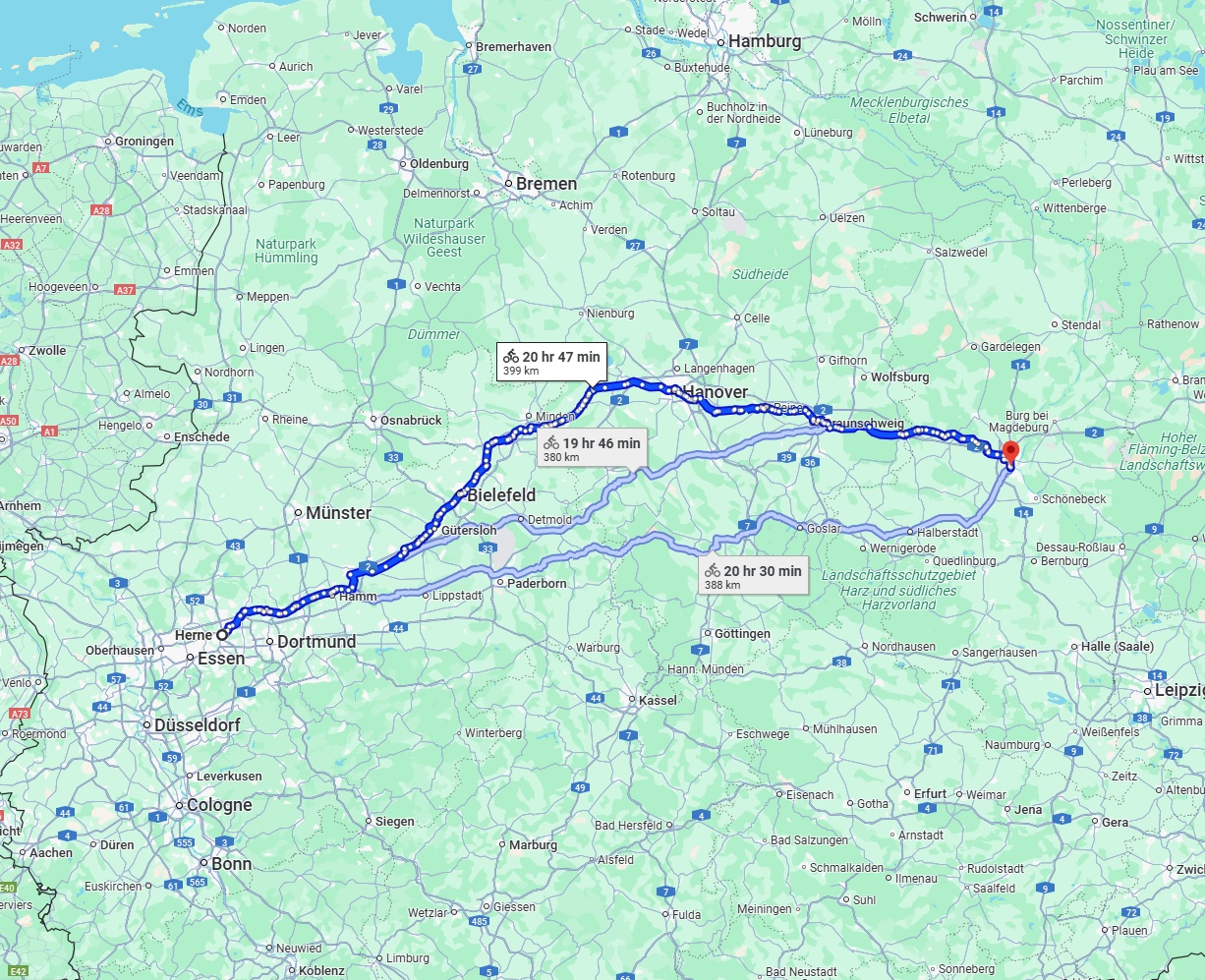 Anreise von Herne Zu Magdeburg Über 