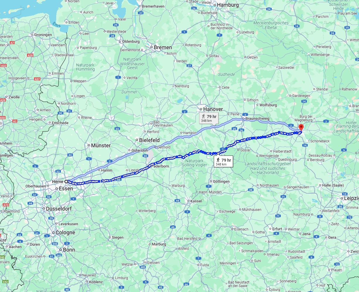 Anreise von Herne Zu Magdeburg Über 