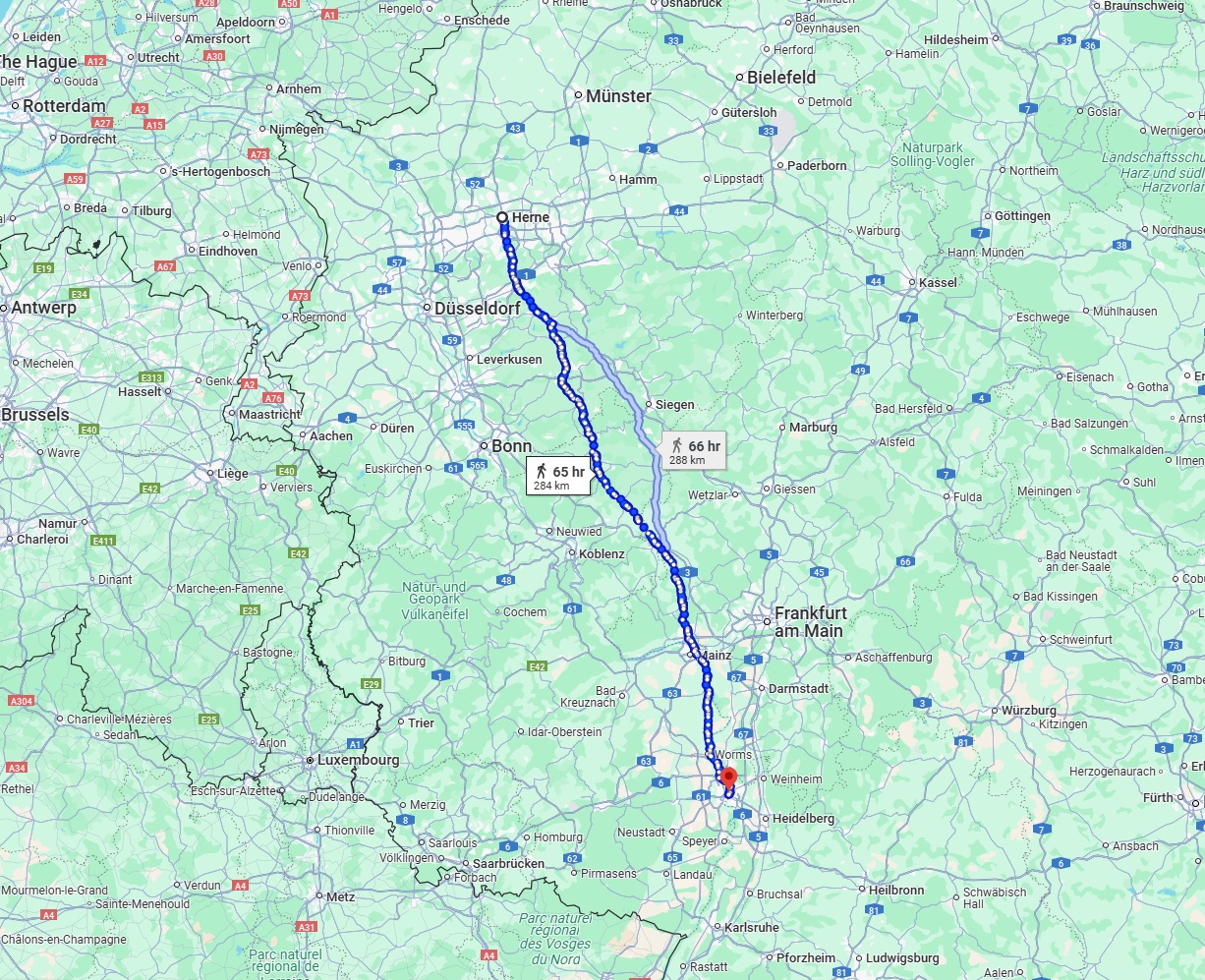 Anreise von Herne Zu Mannheim Über 