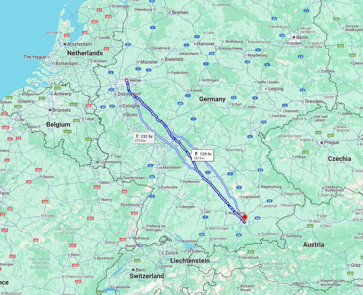 Anreise von Herne Zu München Über 