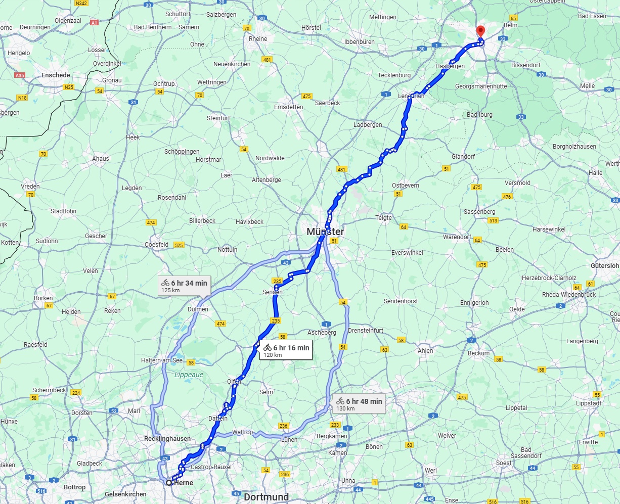 Anreise von Herne Zu Osnabrück Über 