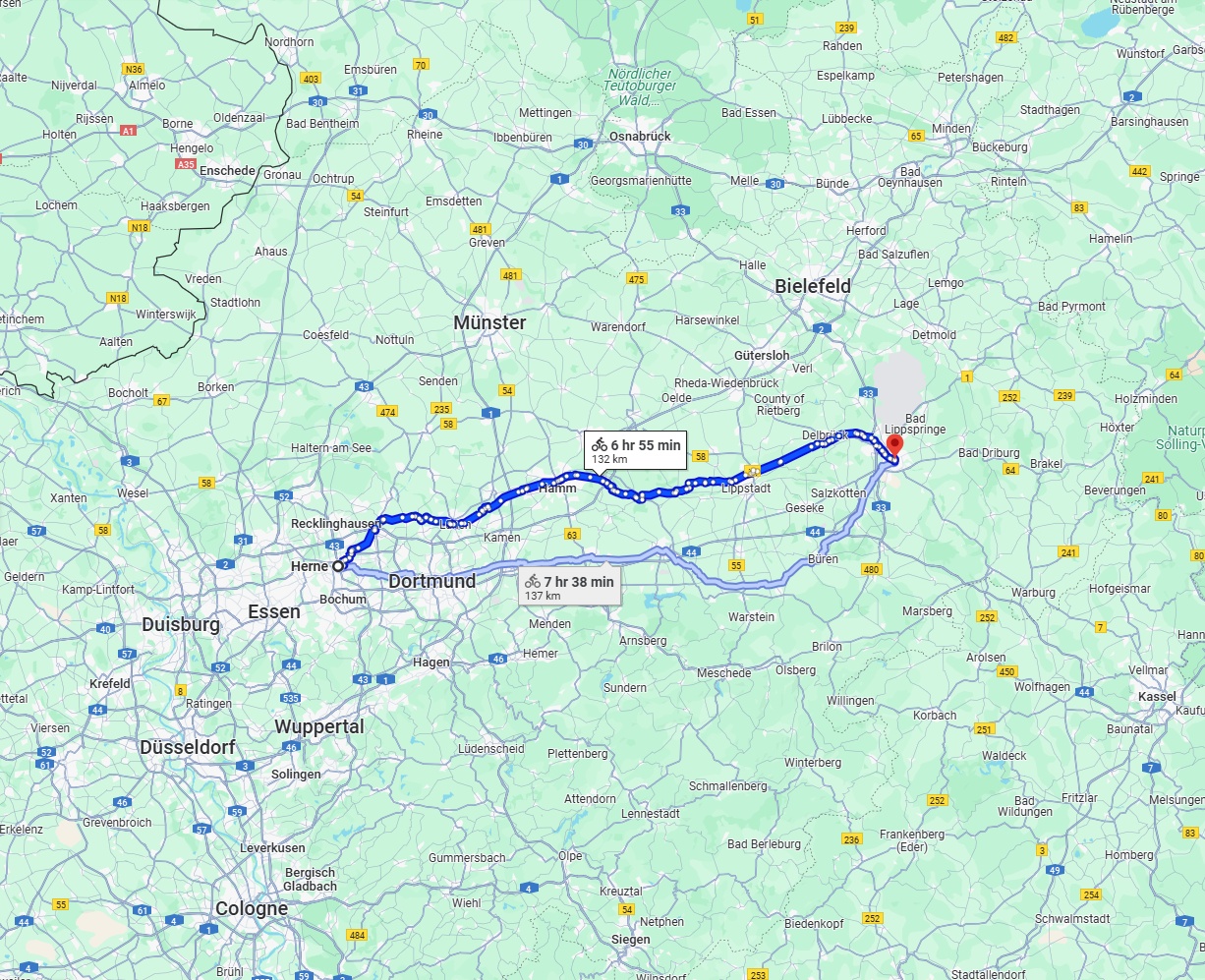 Anreise von Herne Zu Paderborn Über 