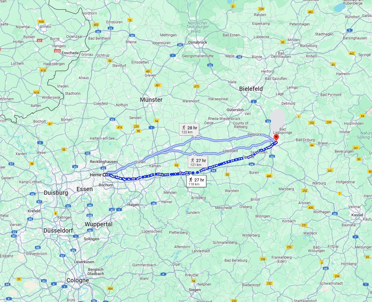 Anreise von Herne Zu Paderborn Über 