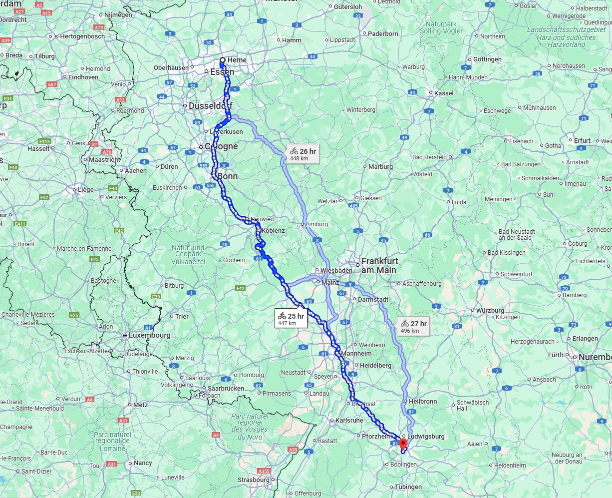 Anreise von Herne Zu Stuttgart Über 