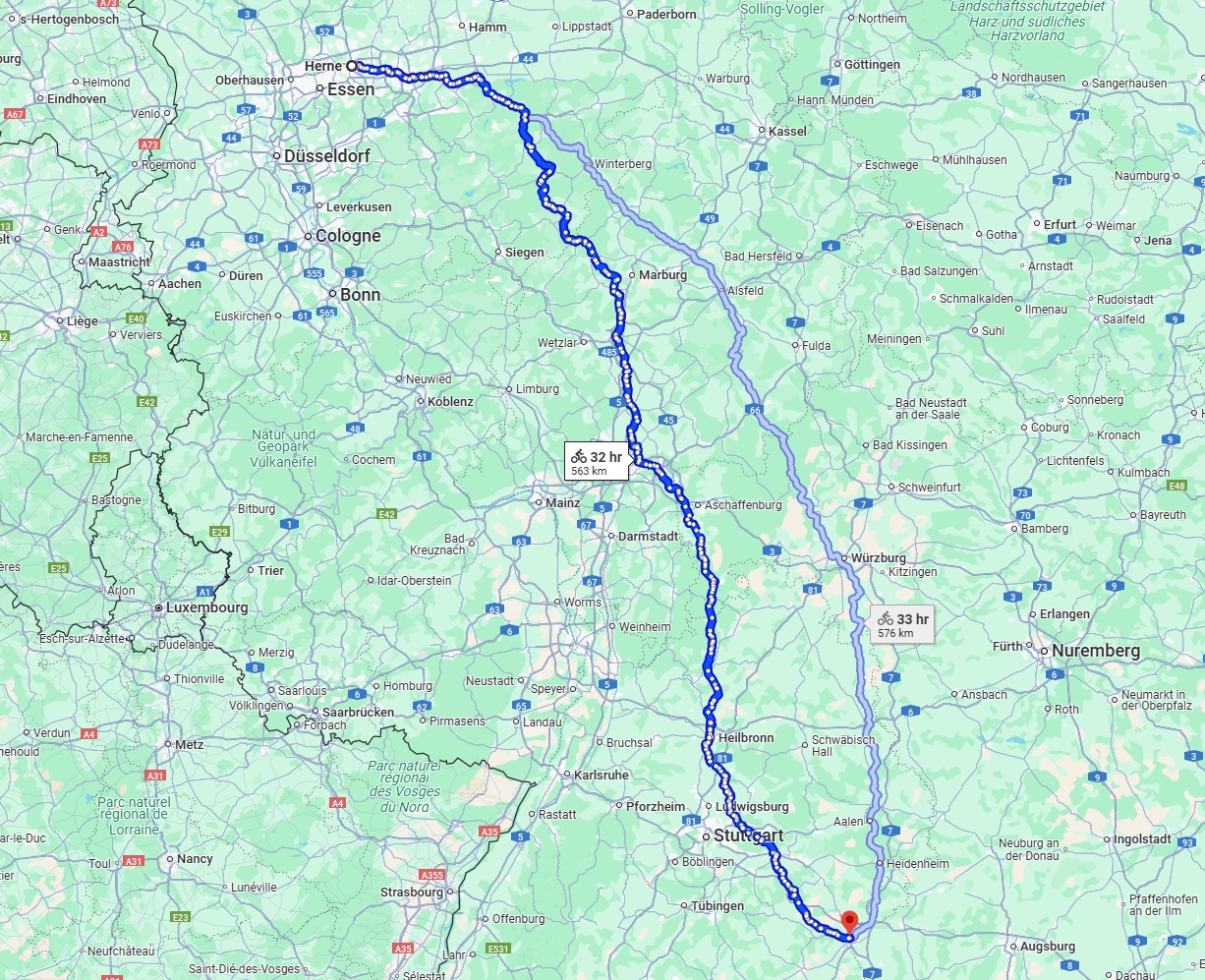Anreise von Herne Zu Ulm Über 