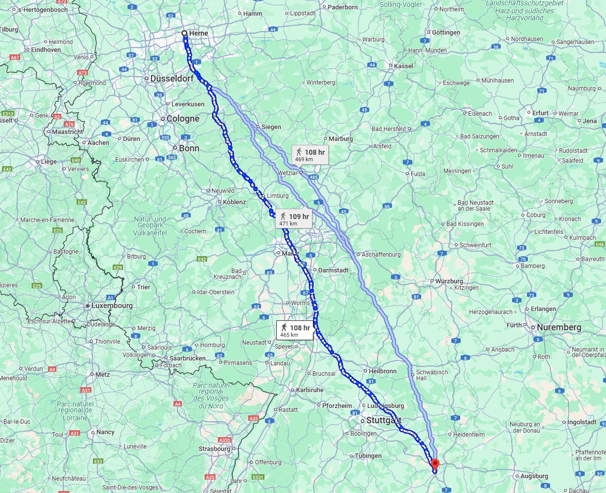 Anreise von Herne Zu Ulm Über 