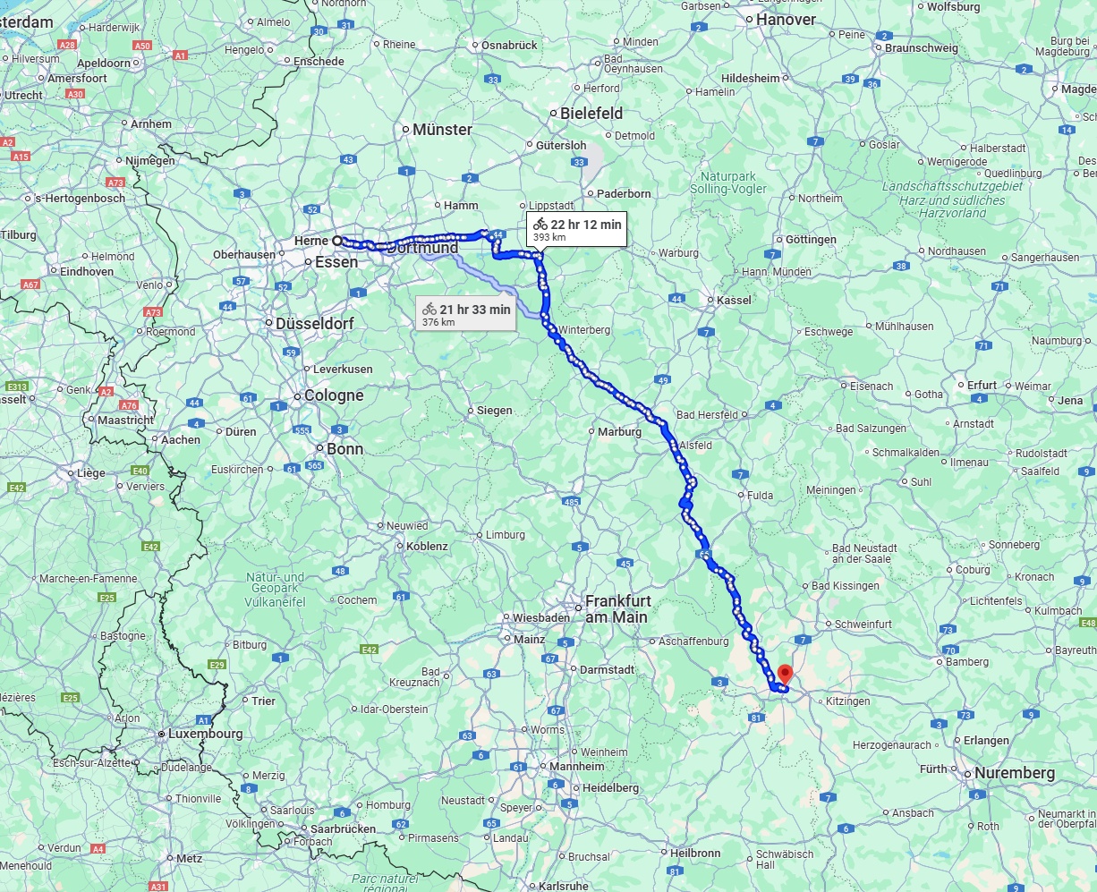 Anreise von Herne Zu Würzburg Über 
