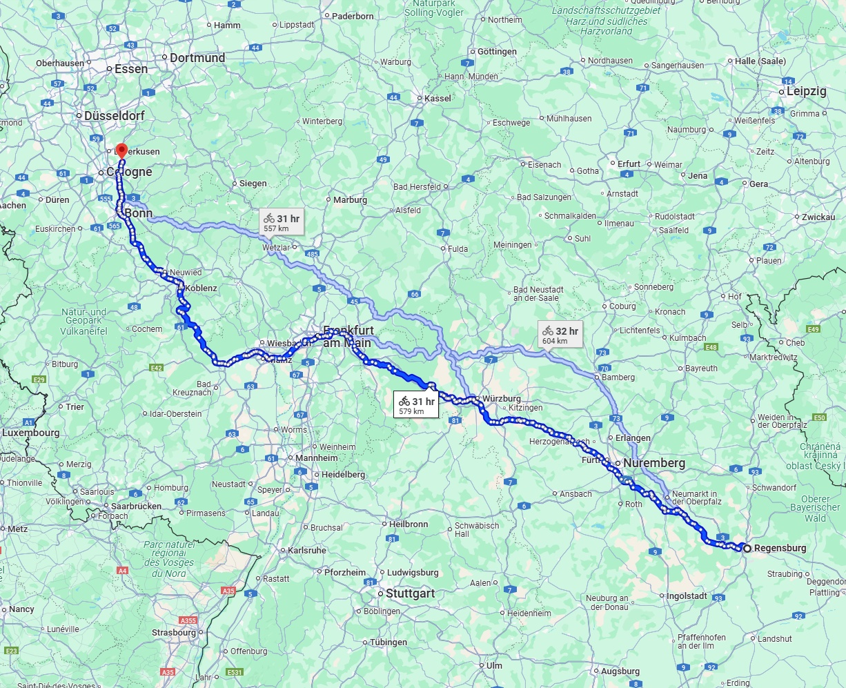 Anreise von Regensburg Zu Bergisch Gladbach Über 