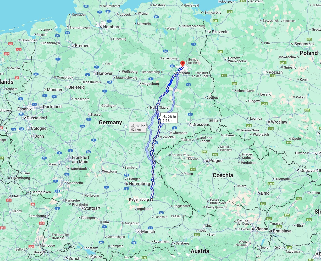 Anreise von Regensburg Zu Berlin Über 