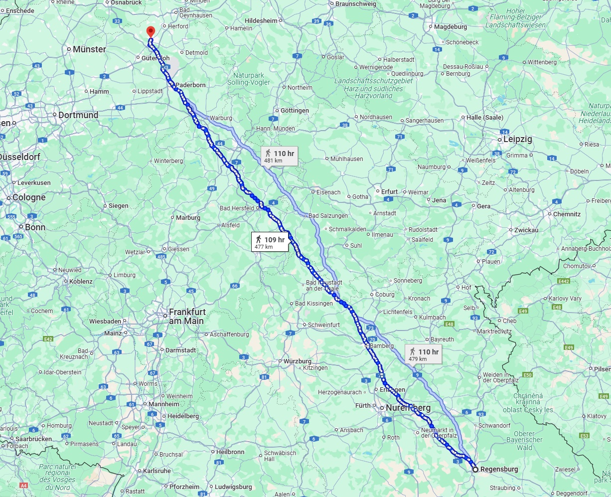 Anreise von Regensburg Zu Bielefeld Über 