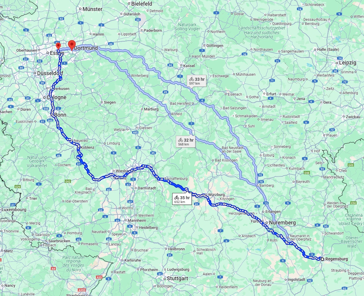 Anreise von Regensburg Zu Bochum Über 