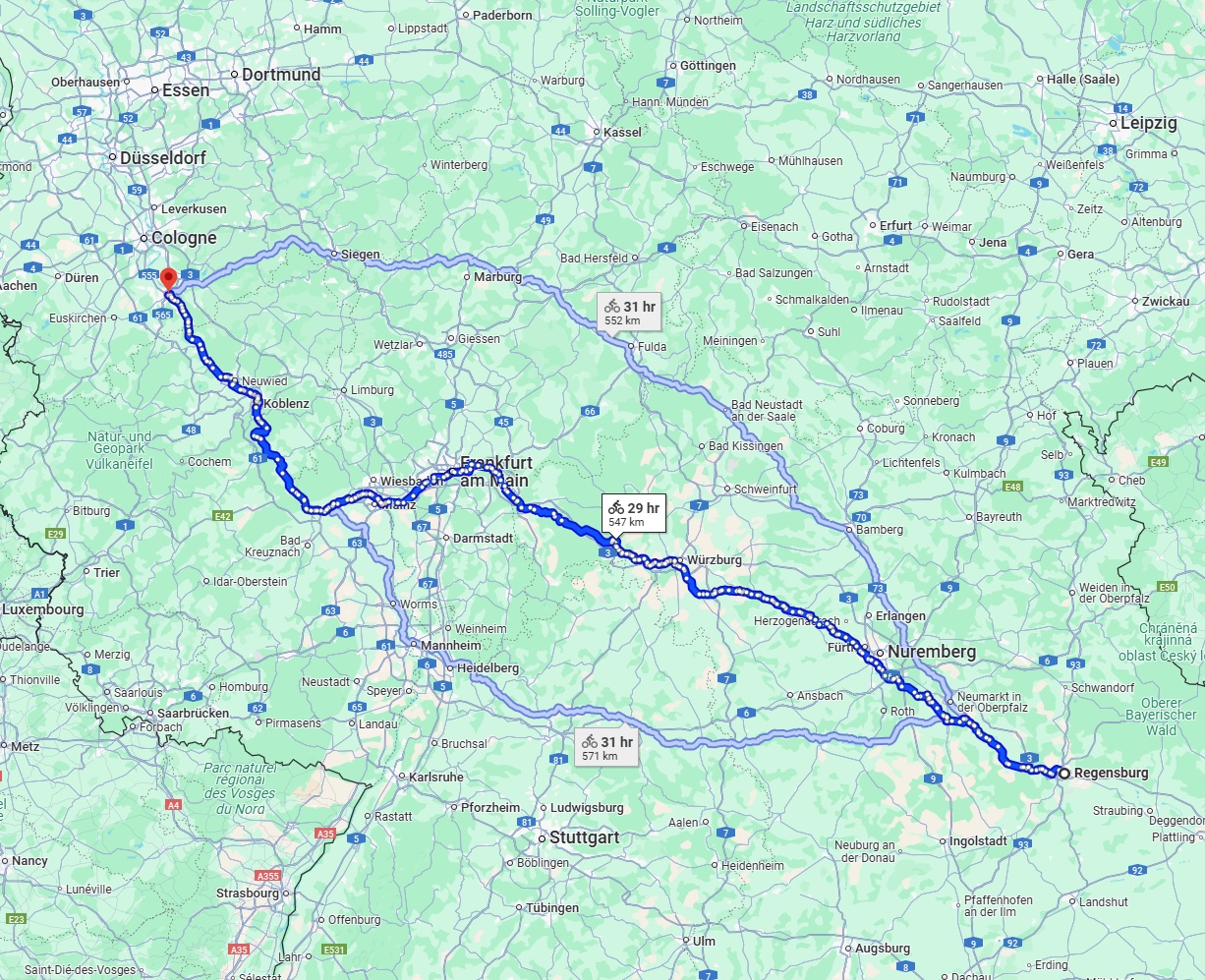Anreise von Regensburg Zu Bonn Über 