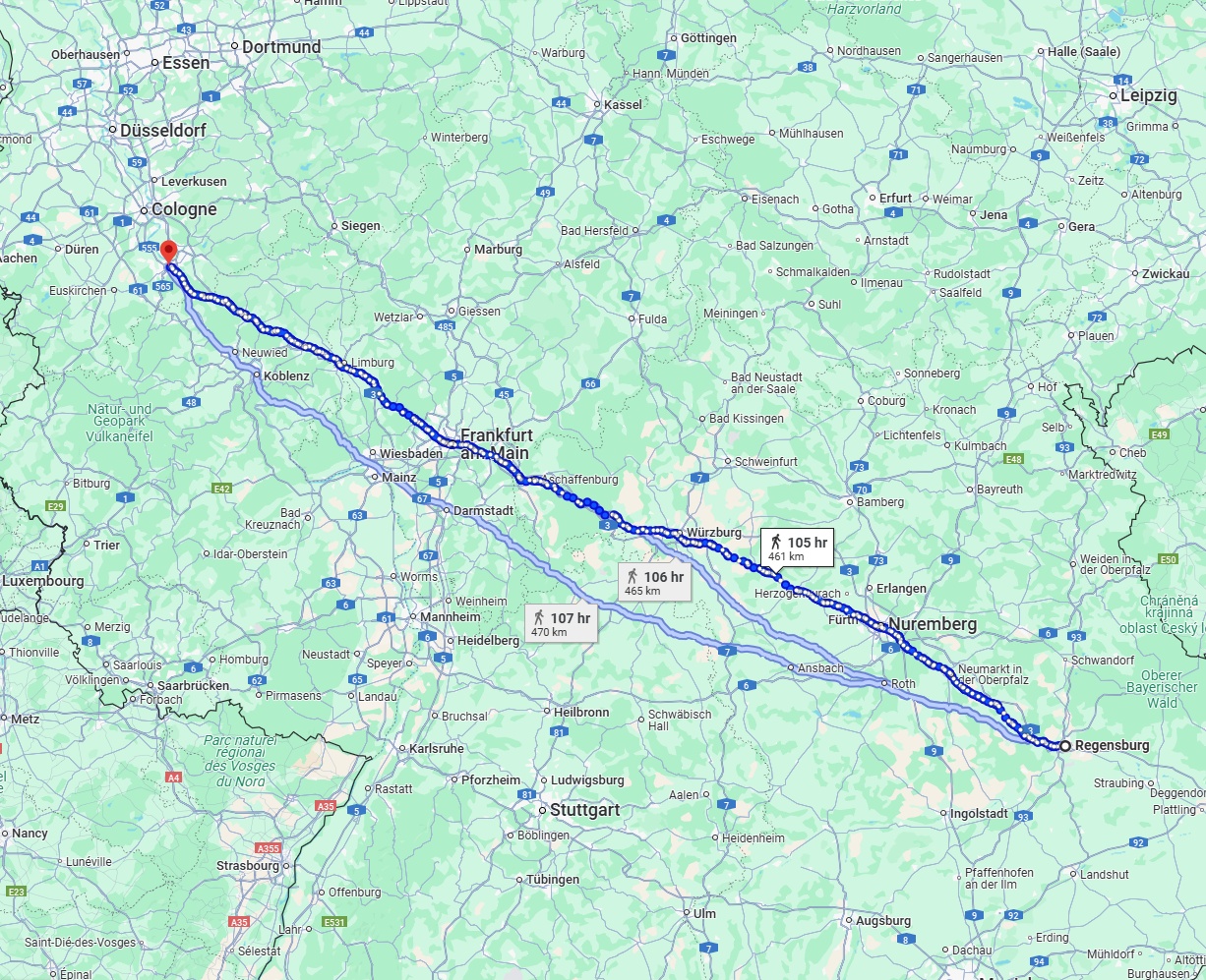 Anreise von Regensburg Zu Bonn Über 