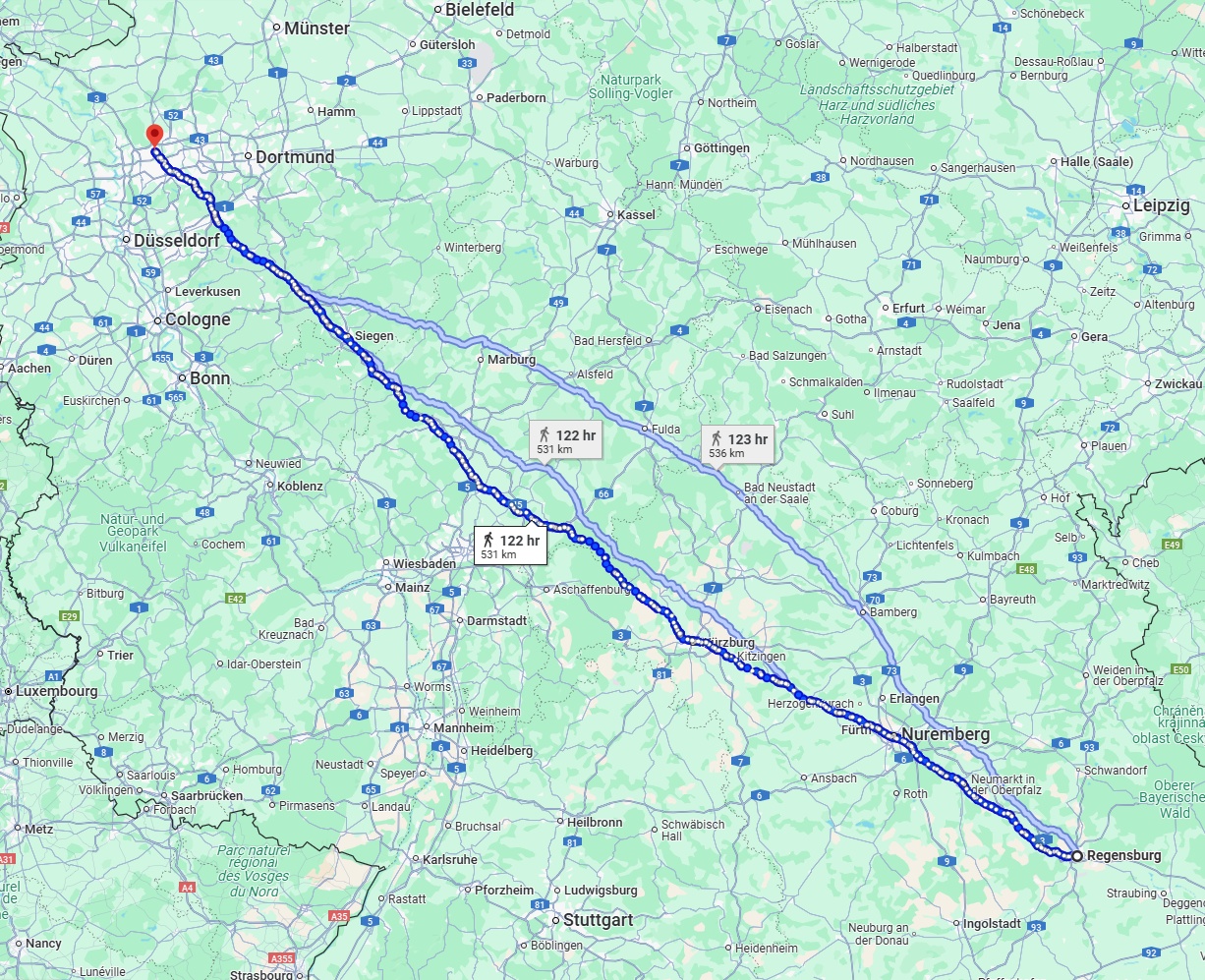Anreise von Regensburg Zu Bottrop Über 