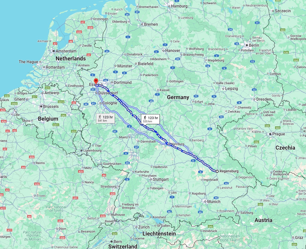Anreise von Regensburg Zu Duisburg Über 
